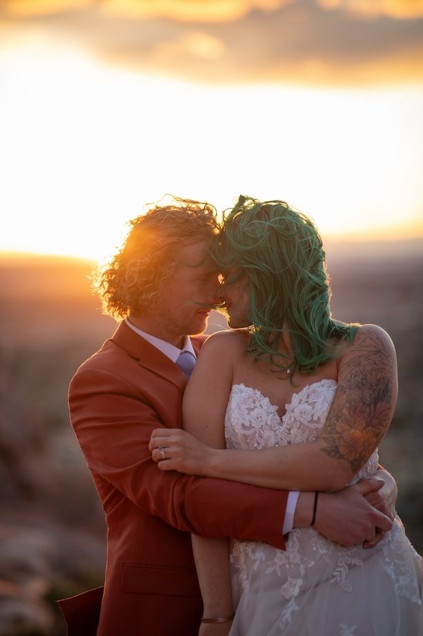 elopement at arches outside of the national park