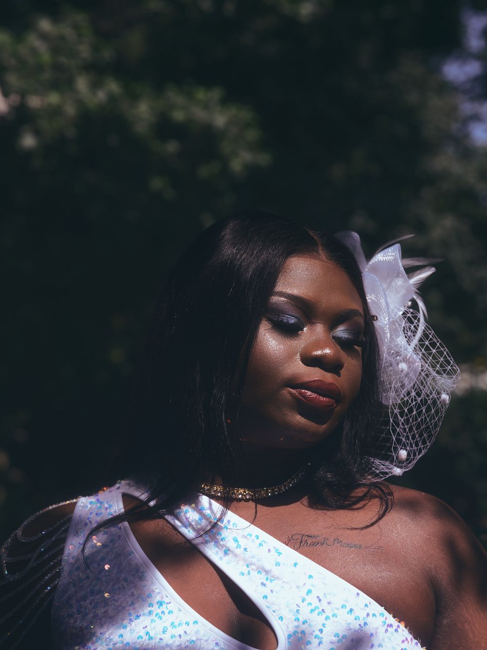 Contemporary bridal portrait captured in natural light at Baltimore County Courthouse.