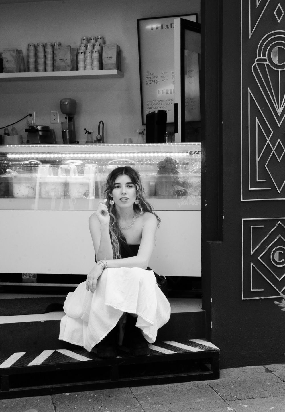 Black and white editorial session