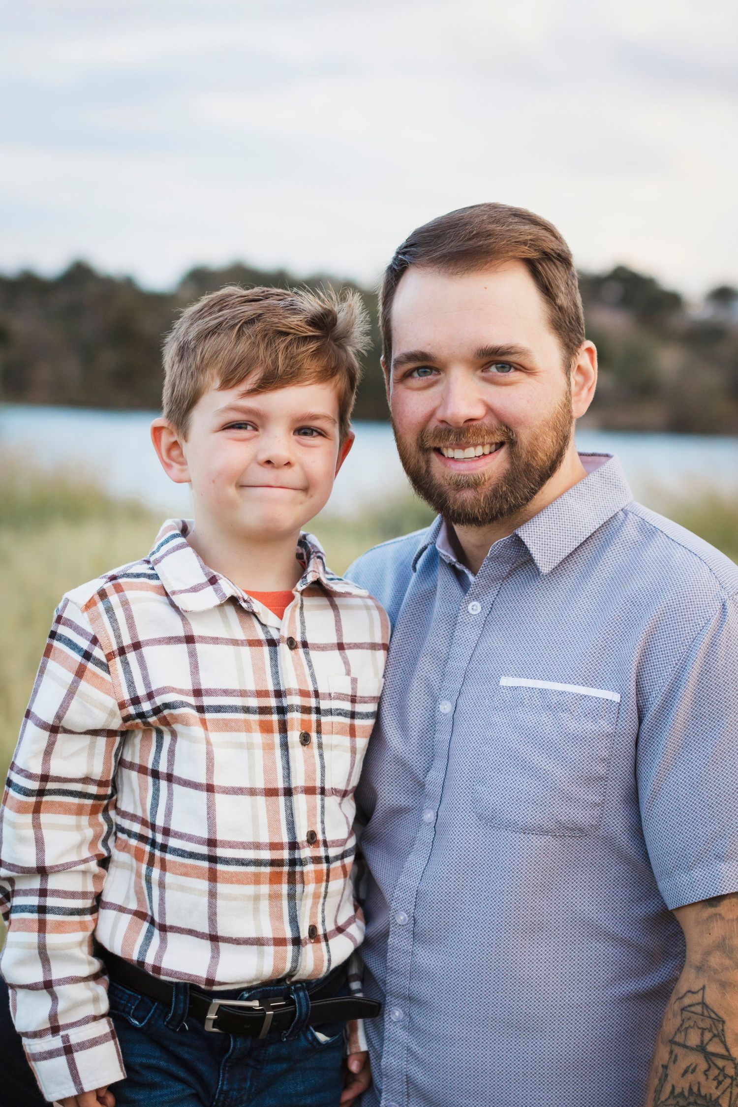 Dad and Son Brushy Creek Lake Park Cedar Park Texas