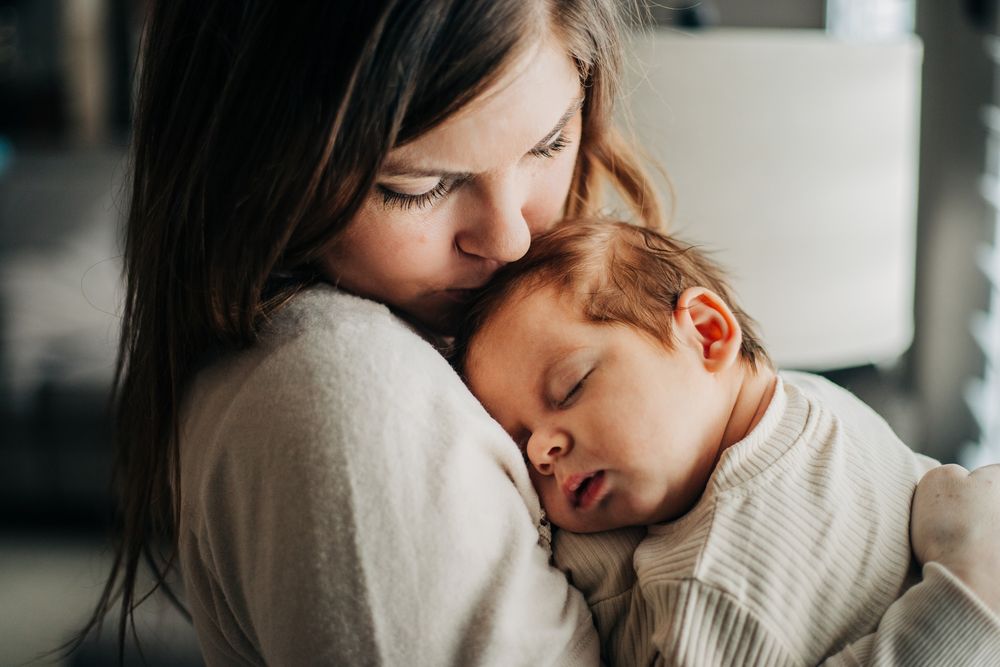 woman and baby