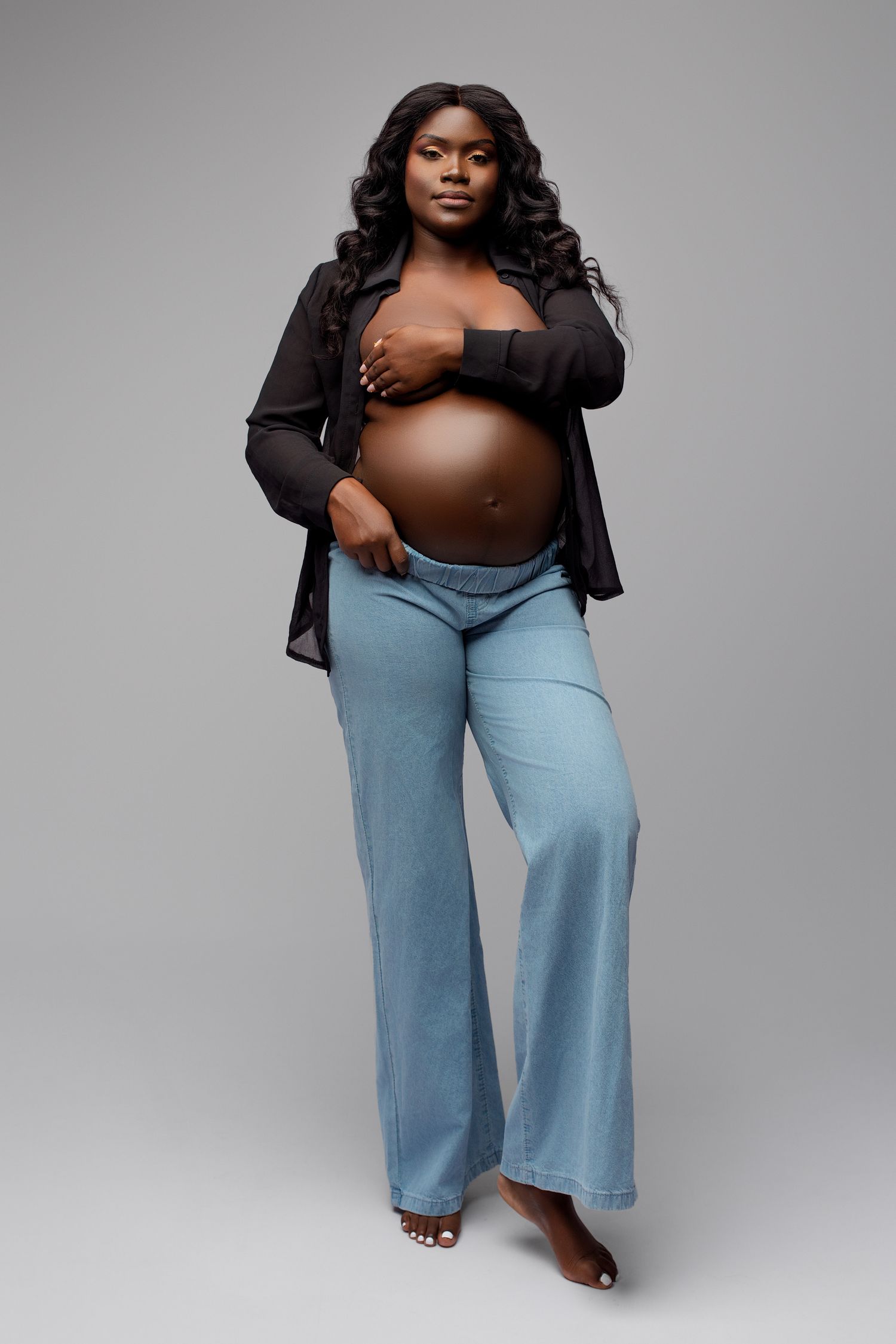 Maternity photography Brisbane, Ipswich, and Logan – elegant pregnancy portraits in Springfield Lakes studio, popular with Scenic Rim