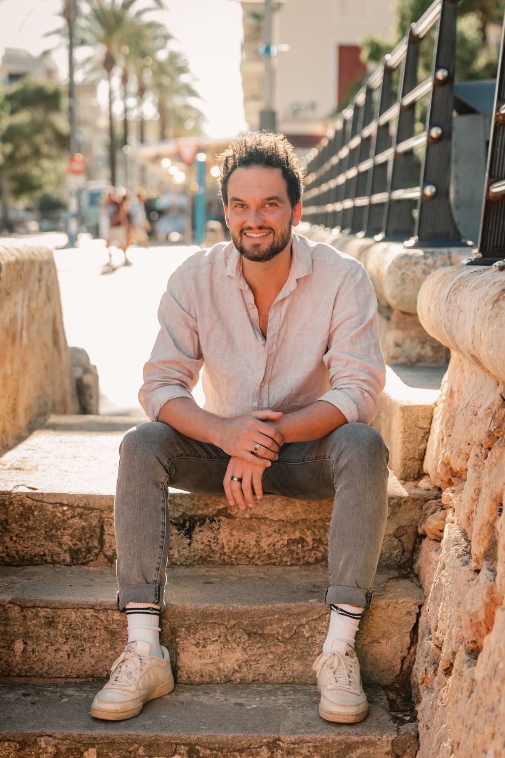 branding portrait photography of coach in Porto Cristo Mallorca.