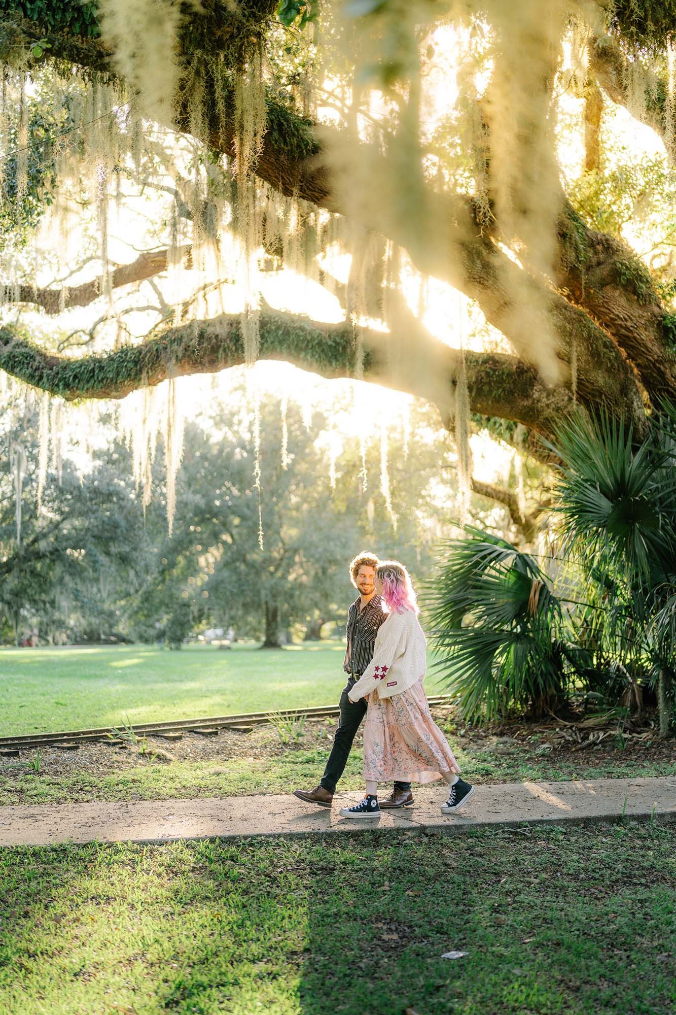 New Orleans engagement photos, City Park, Southeast Louisiana wedding photographer, Wedding Videographer, Best Location