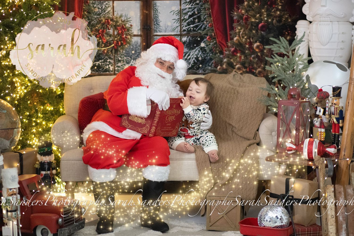Santa & Baby reading