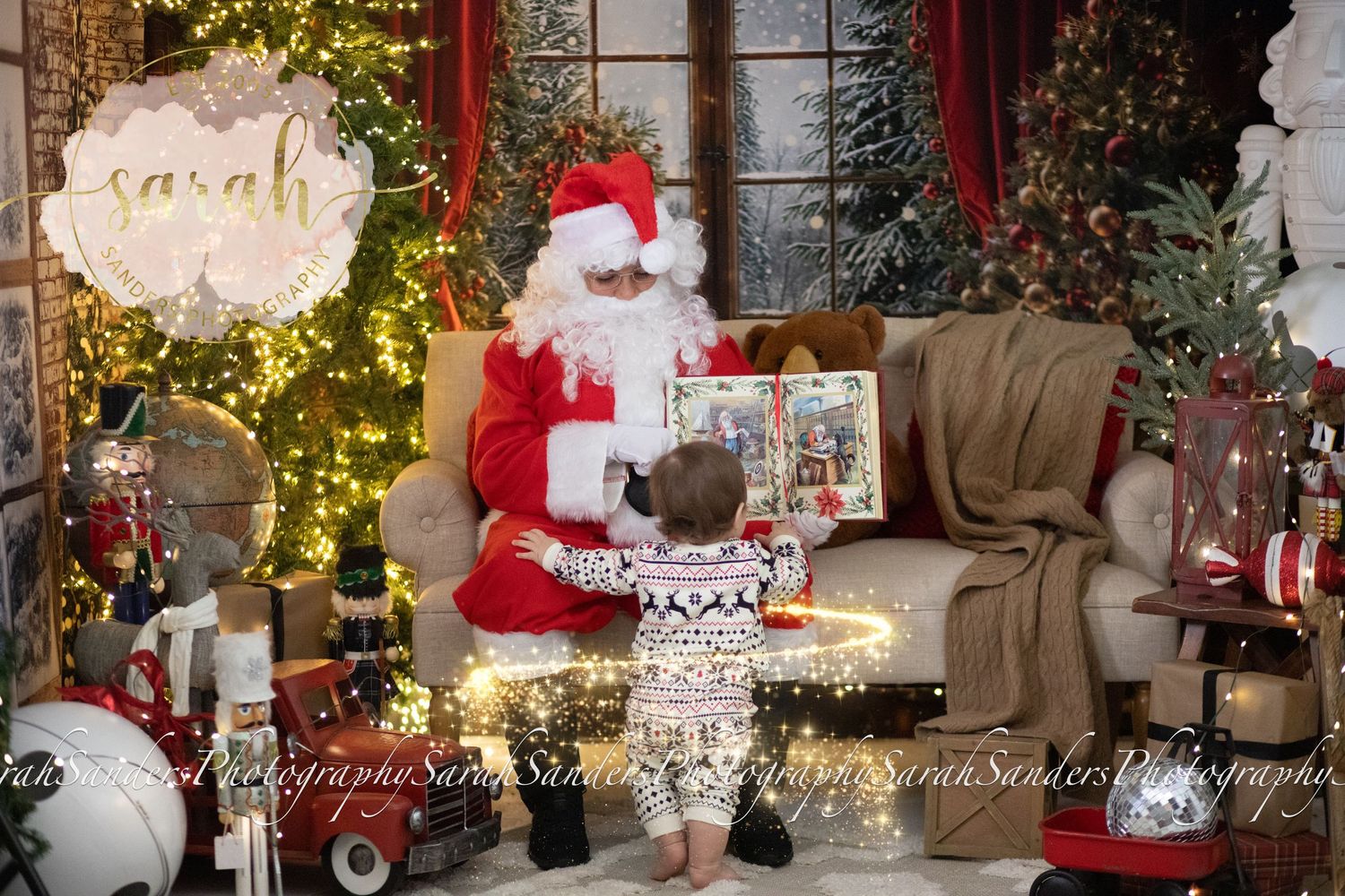 Santa & Baby reading