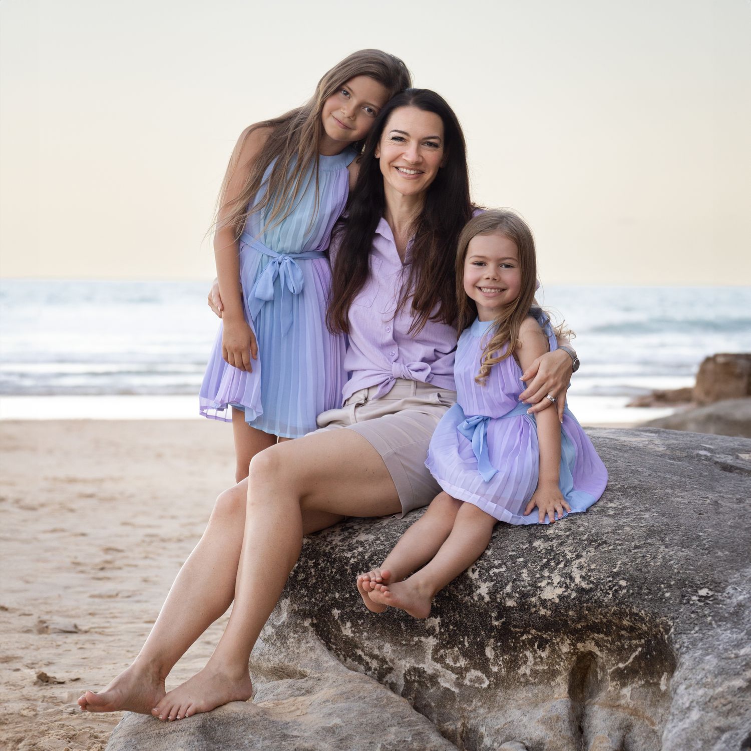 Mothers day photoshoot with a mom and two daughters in Sydney