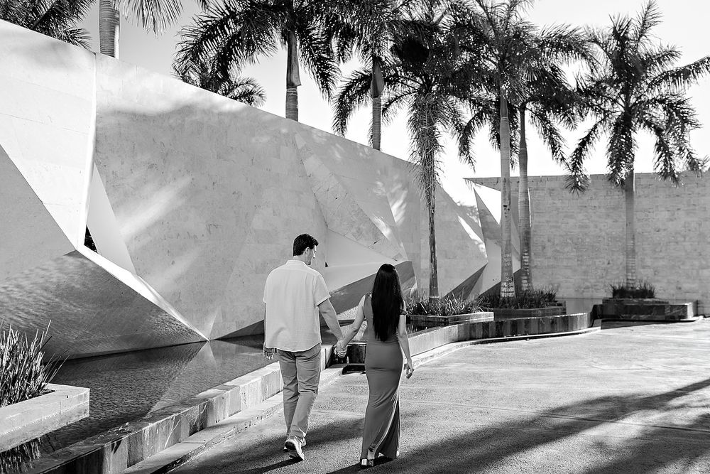Black and white architectural view at TRS Coral Hotel.