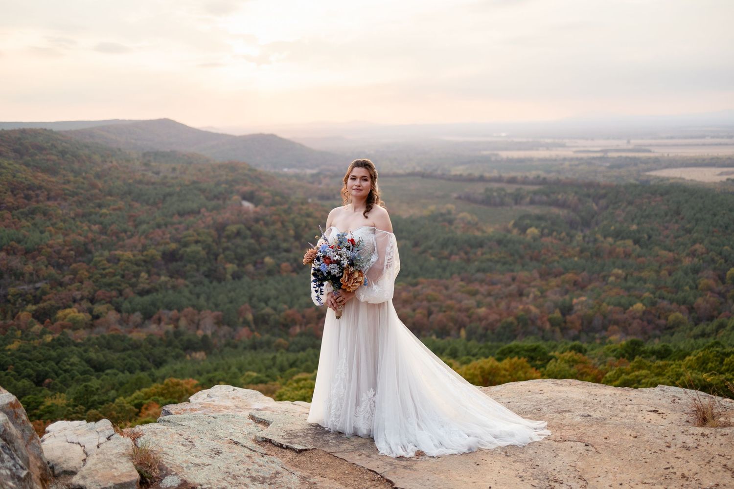 petit jean wedding bridal portraits