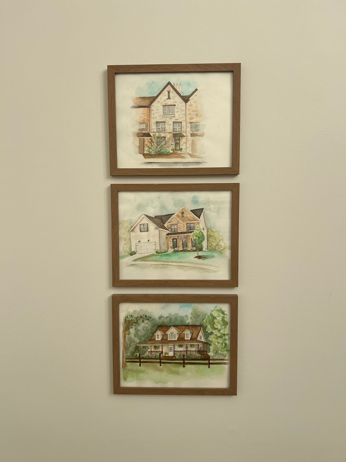 Watercolor home portrait