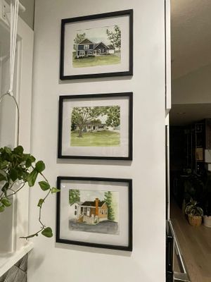 Watercolor homes portrait