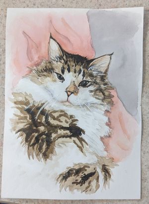Watercolor pet portrait