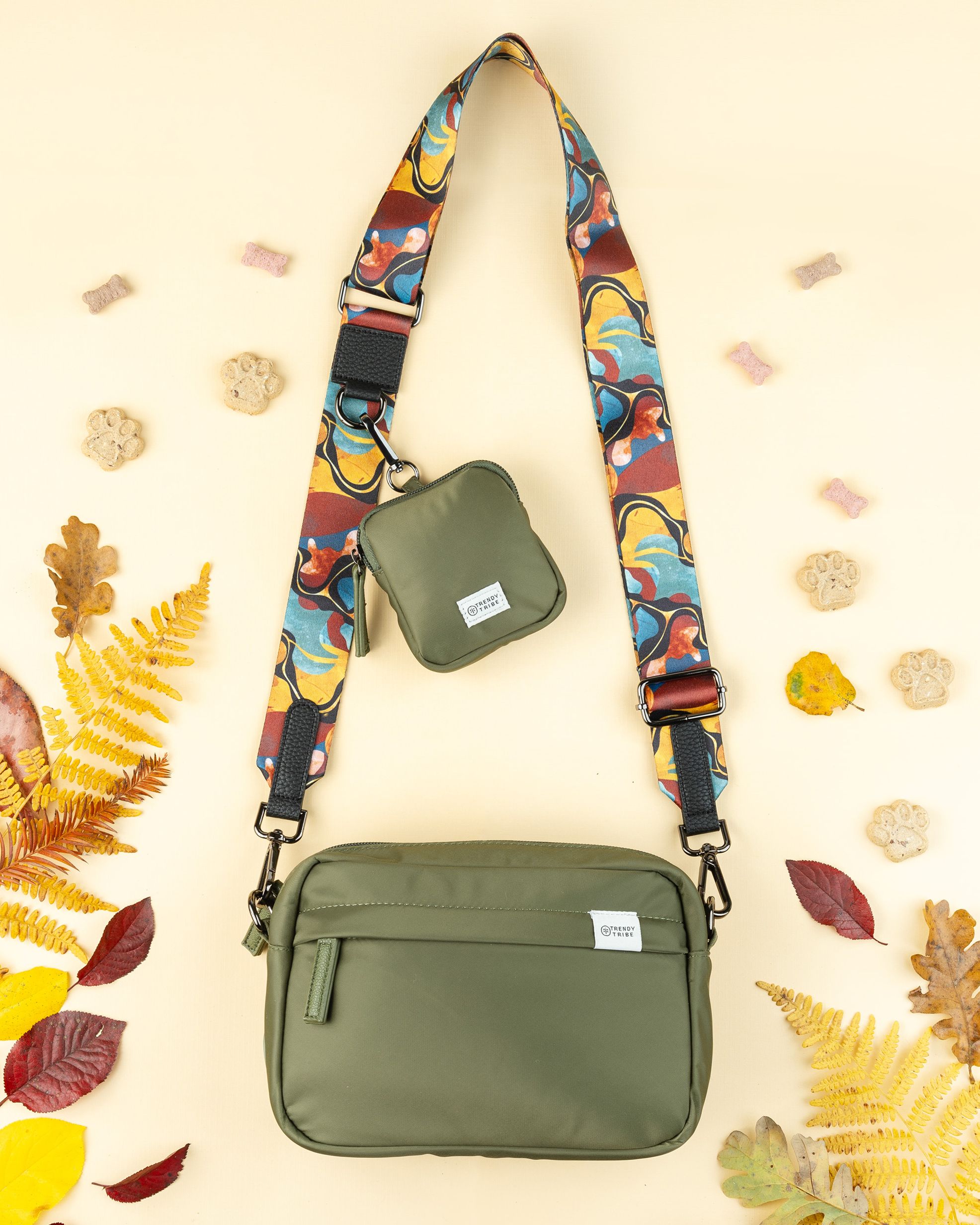 Studio product photography in San Francisco Bay Area of trendy handbags with professional lighting and neutral background