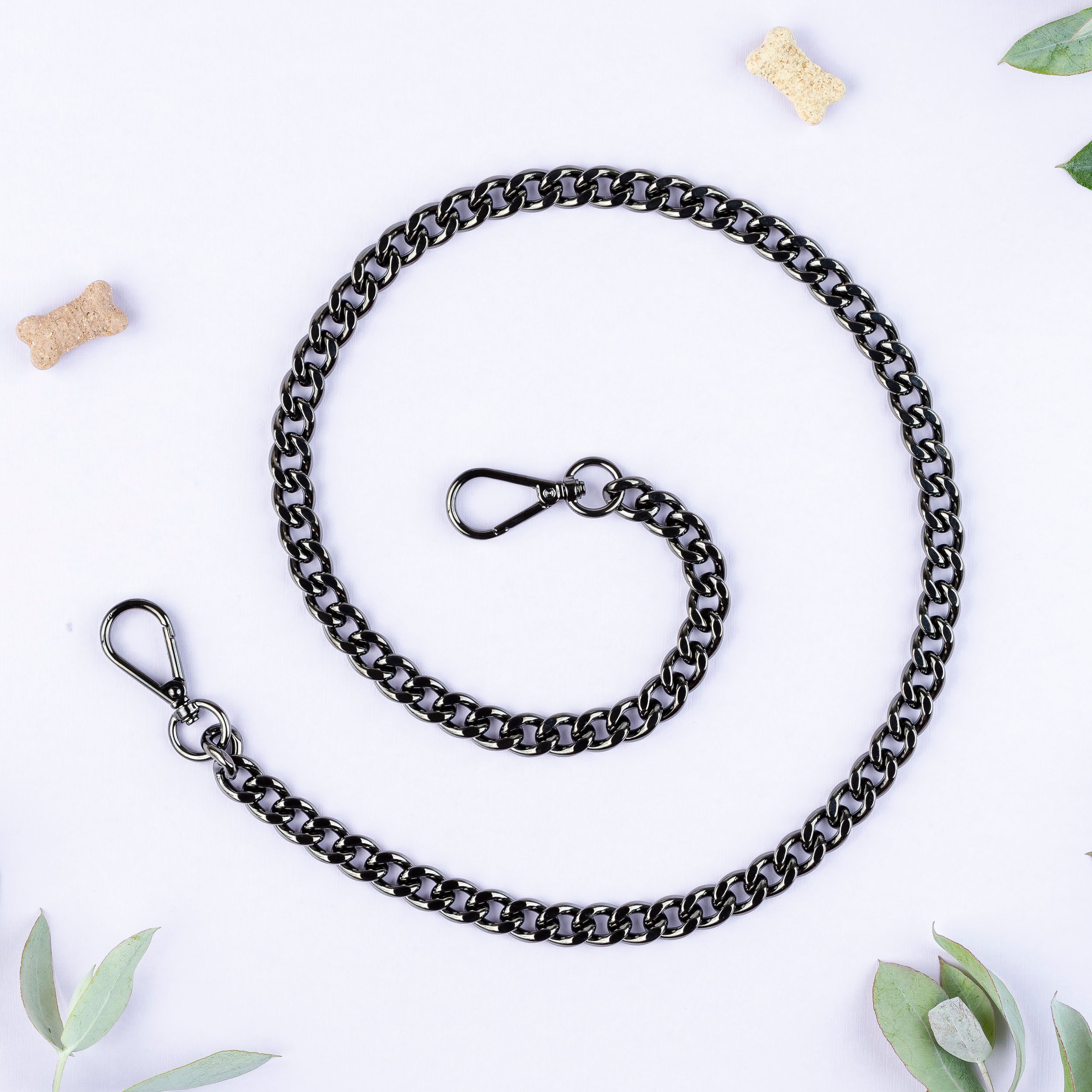 Studio product photography in San Francisco Bay Area of trendy handbag strap with professional lighting and neutral background