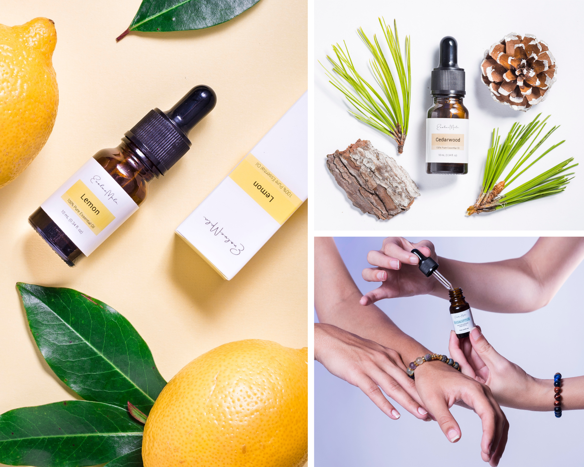 High-end essential oil product photography in San Francisco Bay Area studio capturing label and glass bottle details