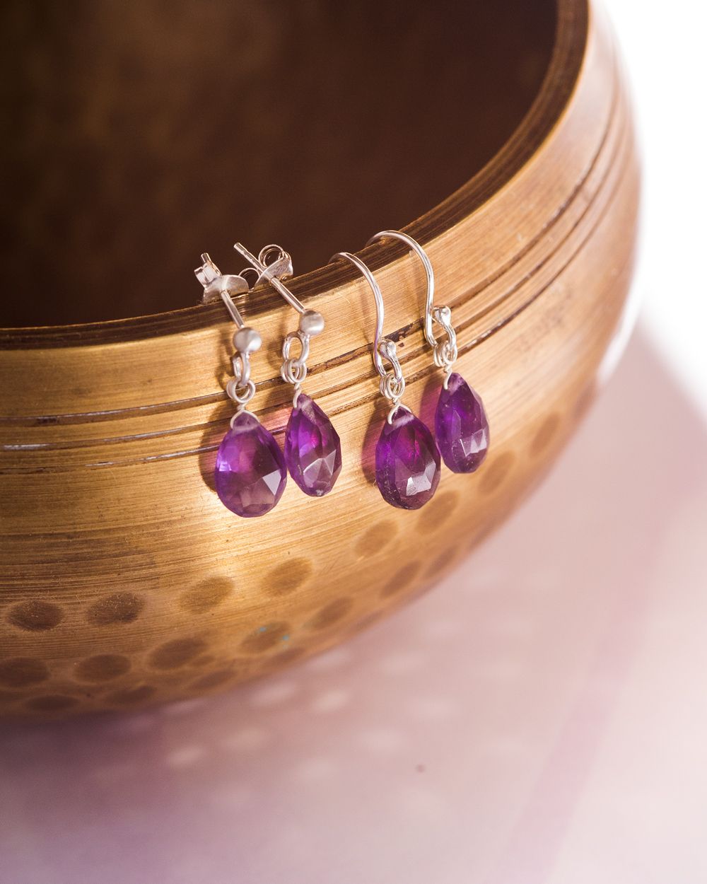 Jewelry product photography in SF Bay Area studio highlighting intricate details on earrings