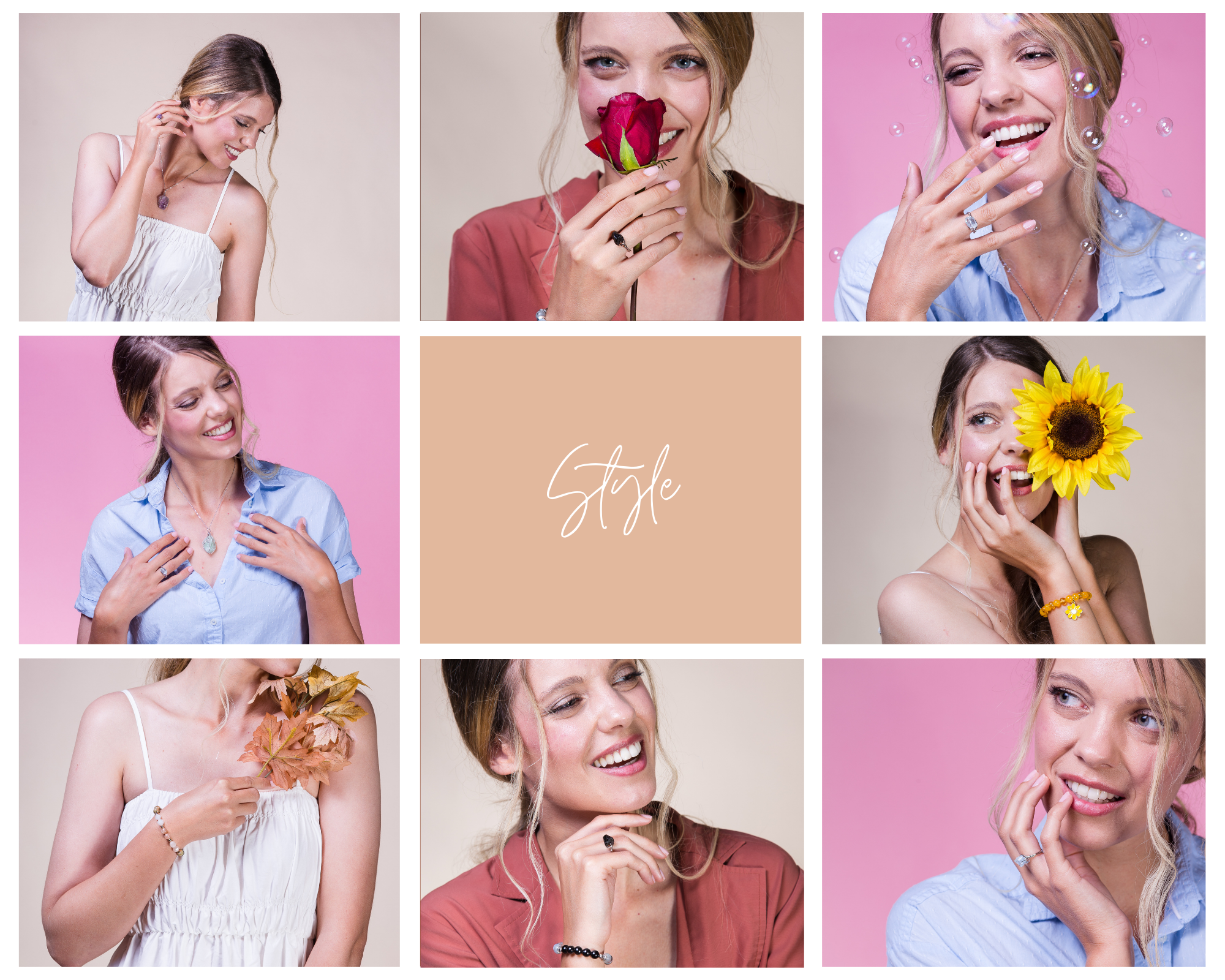 Fashion photography for SF Bay Area brand showcasing trendy rings and bracelets