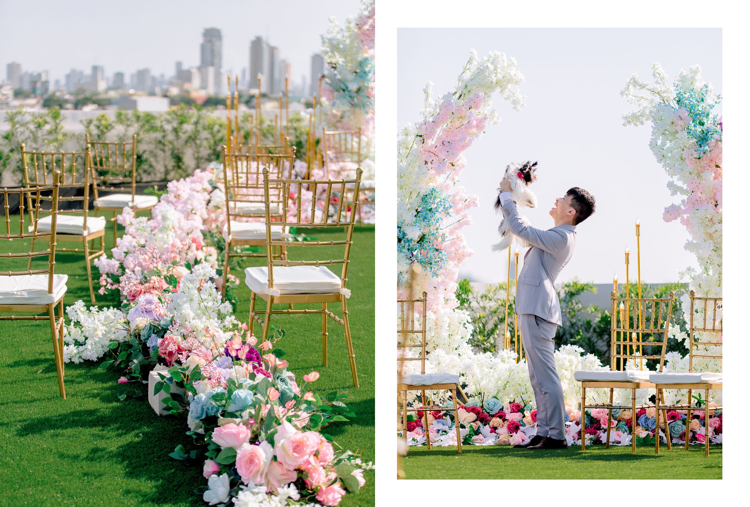 Kyle & Rowena | Pastel Rooftop Wedding
