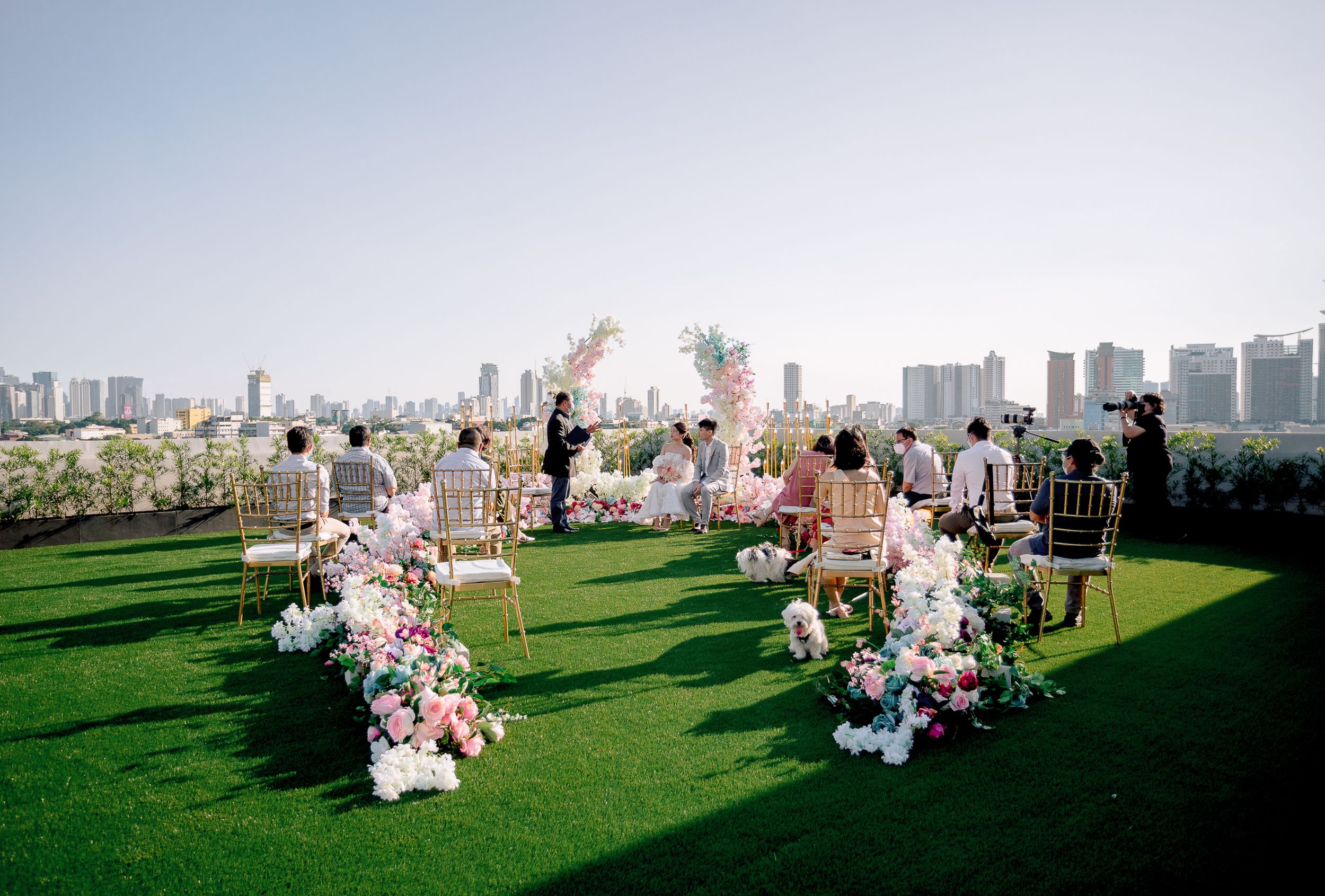 Kyle & Rowena | Pastel Rooftop Wedding