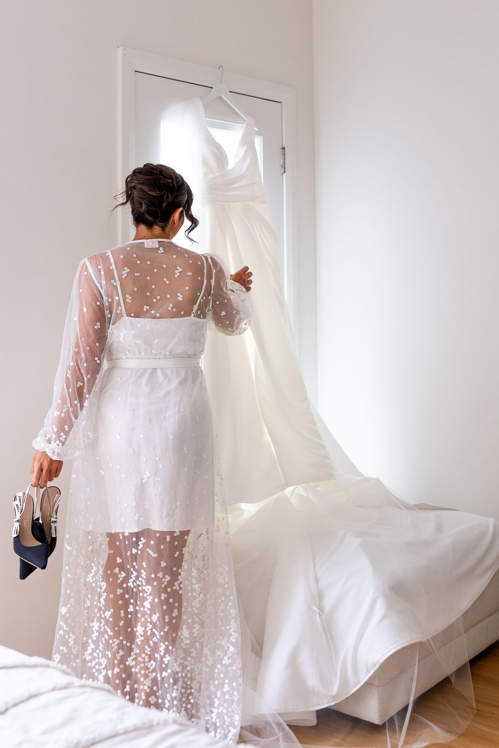 close up of bride getting ready, bride portrait