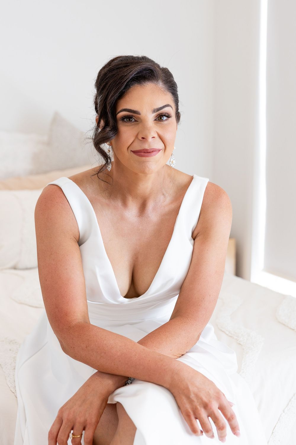 close up of bride getting ready, bride portrait