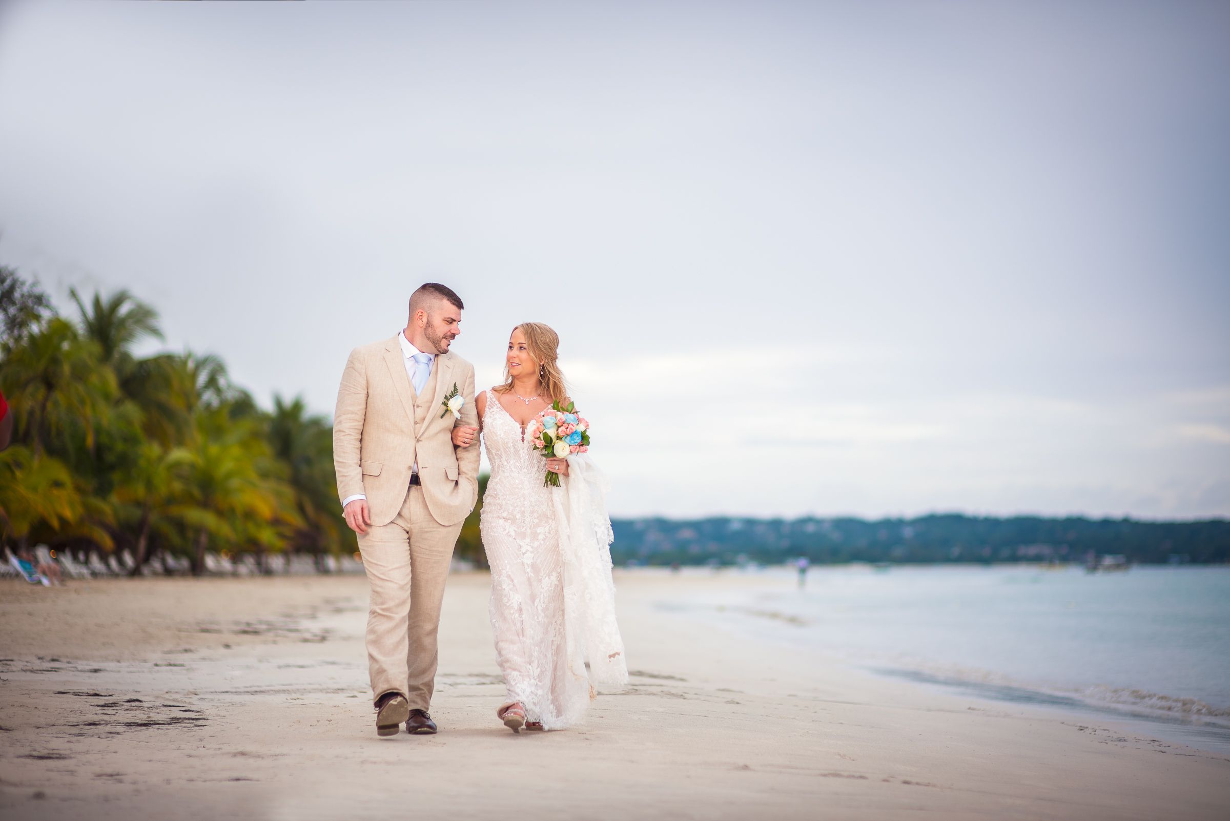 Couple's stroll at Couples Negril Jamaica, Sapple's Photography Jamaica, Destination Wedding Portrait