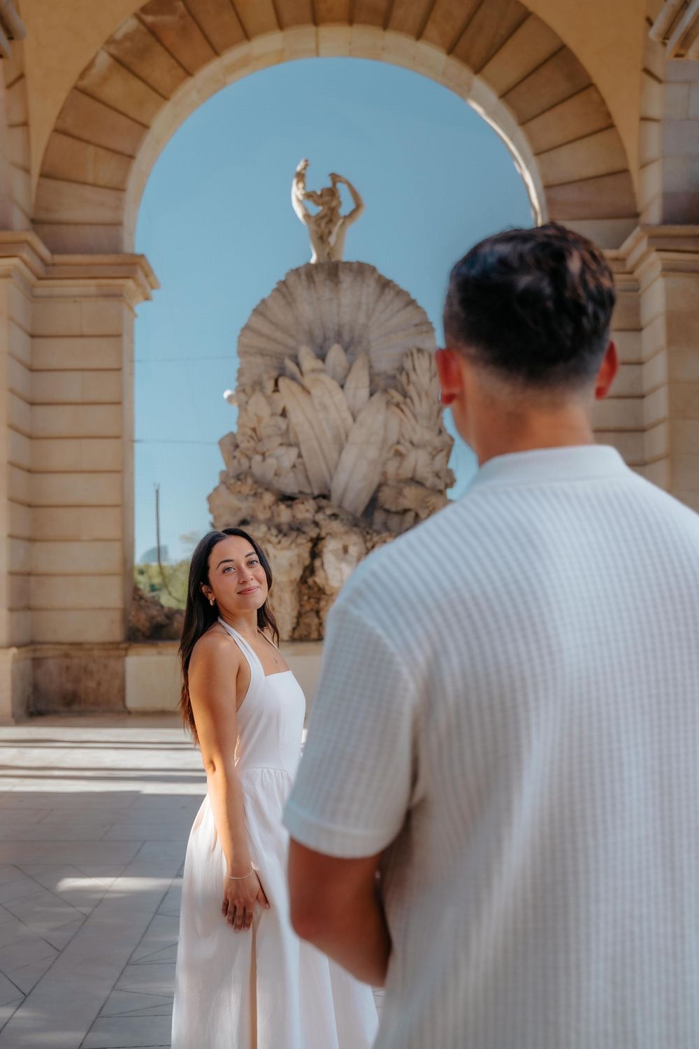 Romantic gaze between Gabrielle and Benny the day after their engagement.