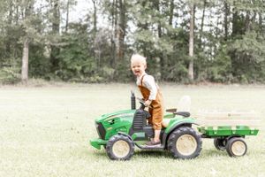 boy on tractor