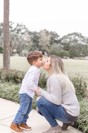 mom and son