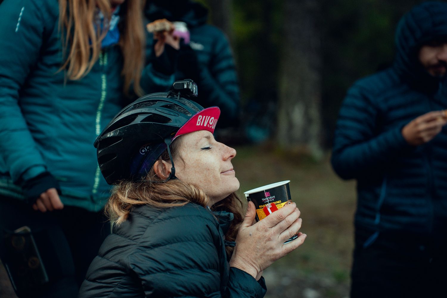 photo lors d'un bivouac de bikepacker