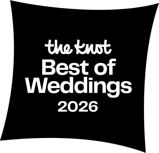 Pink and white text overlays showing Best of Weddings 2025 on a bright pink background.