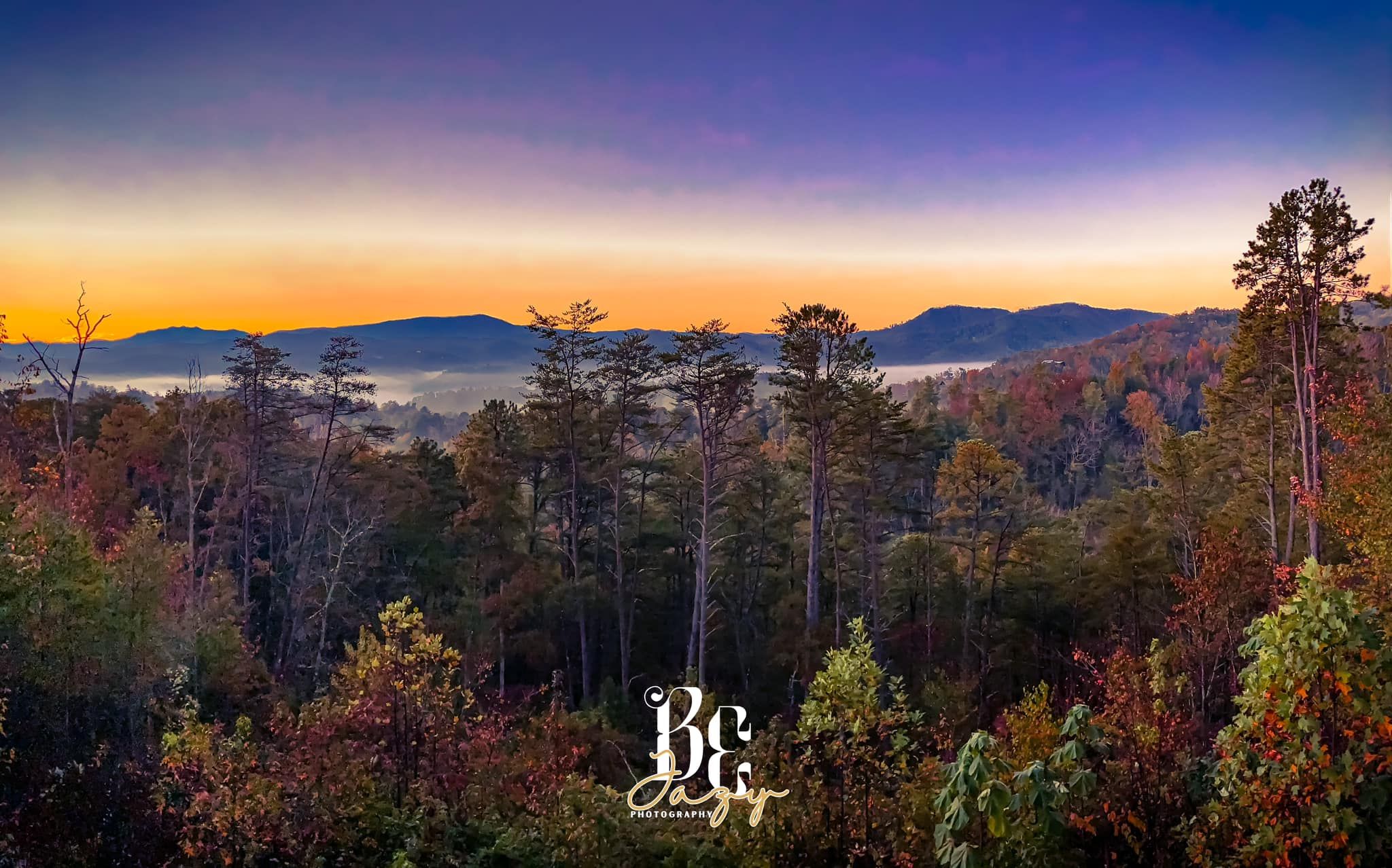 BE Jazy Photography-Fine Art-wall art-home-space-decor-nature-fall-mountain-colorful sunset-Tennessee art