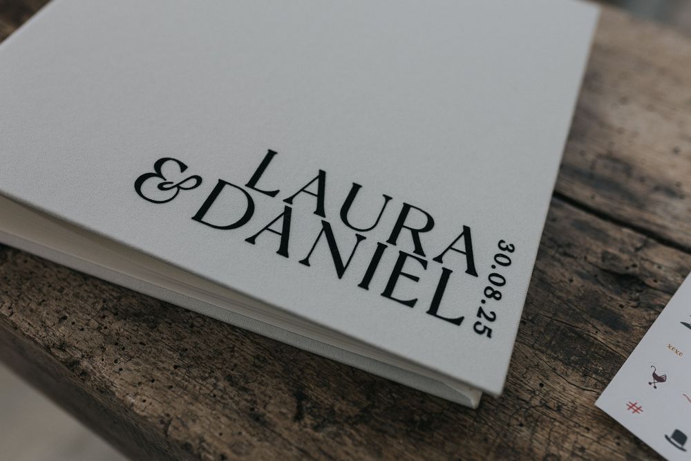 the river barn wedding photography guest book
