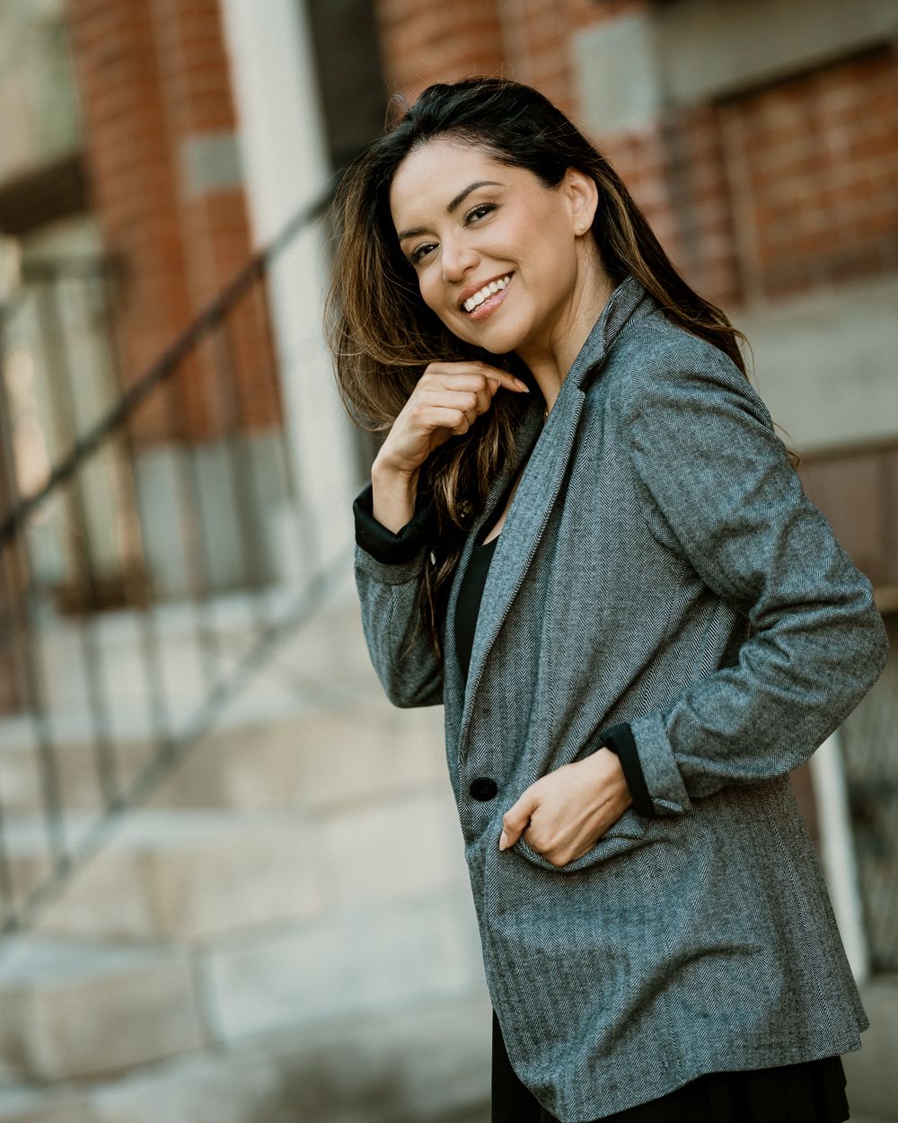 lifestyle model posing for personal branding shot