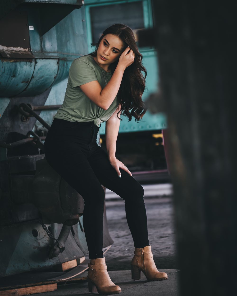 lifestyle model posing for personal branding shot
