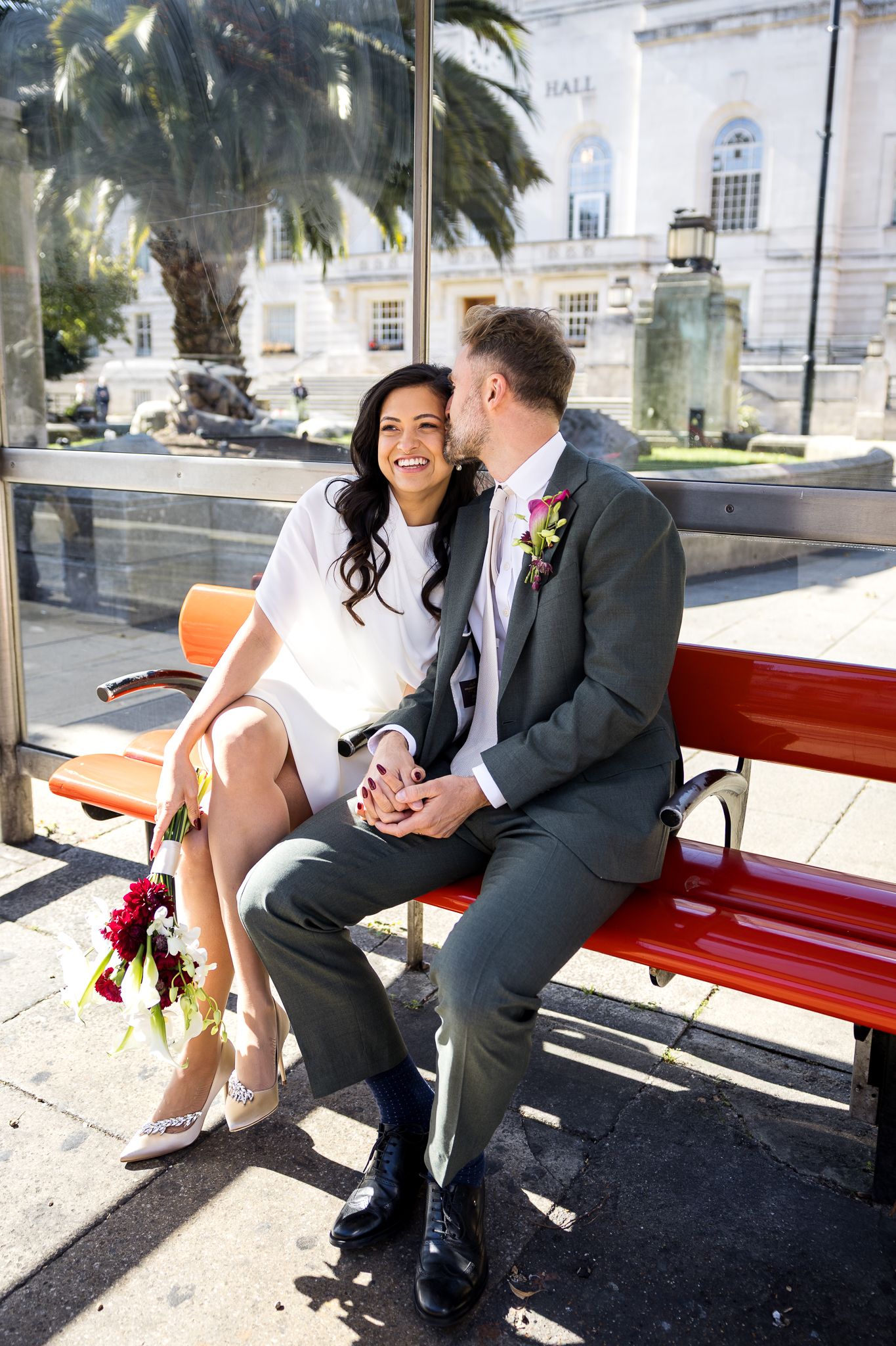 modern London wedding