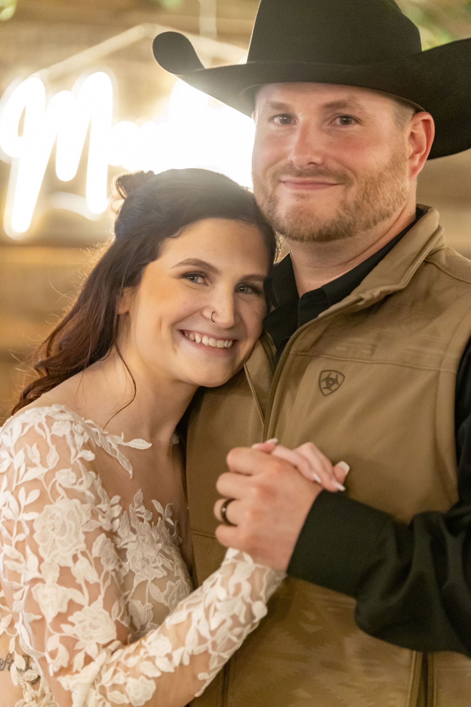 Cumby, Texas wedding photography, close up of couple's first dance
