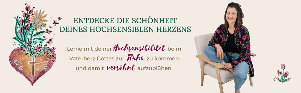 A decorative website header banner with floral elements and a soft beige background.