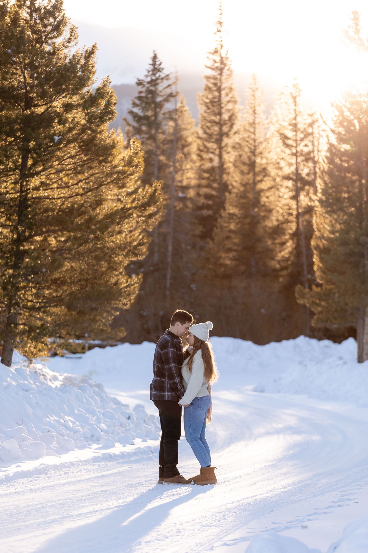 Beautiful family photos in winter park Colorado
