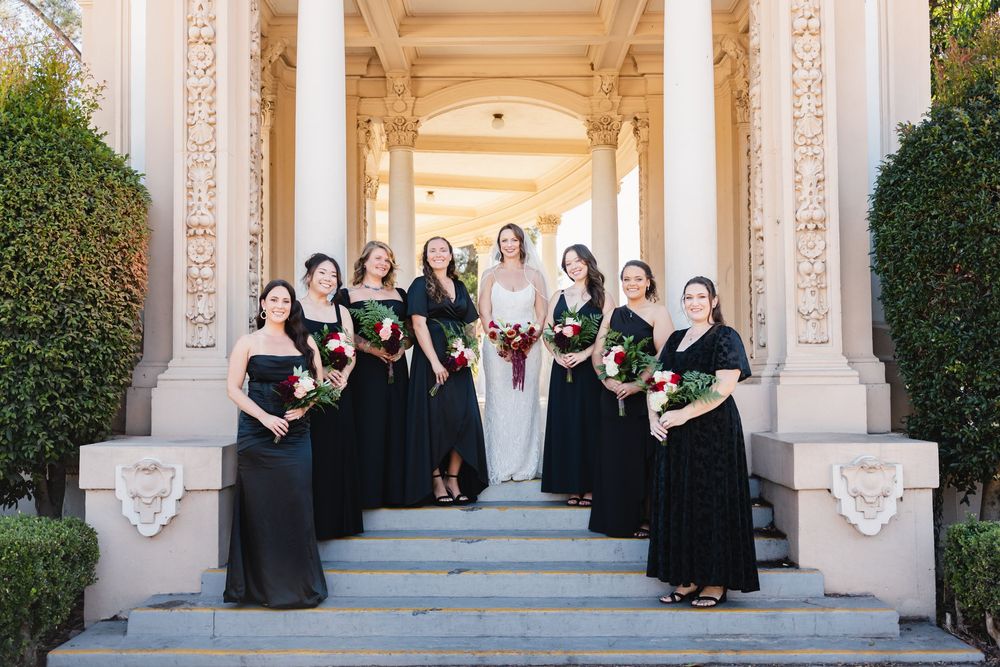 Bridesmaid Portraits at Spreckels Organ Pavilion in Balboa Park