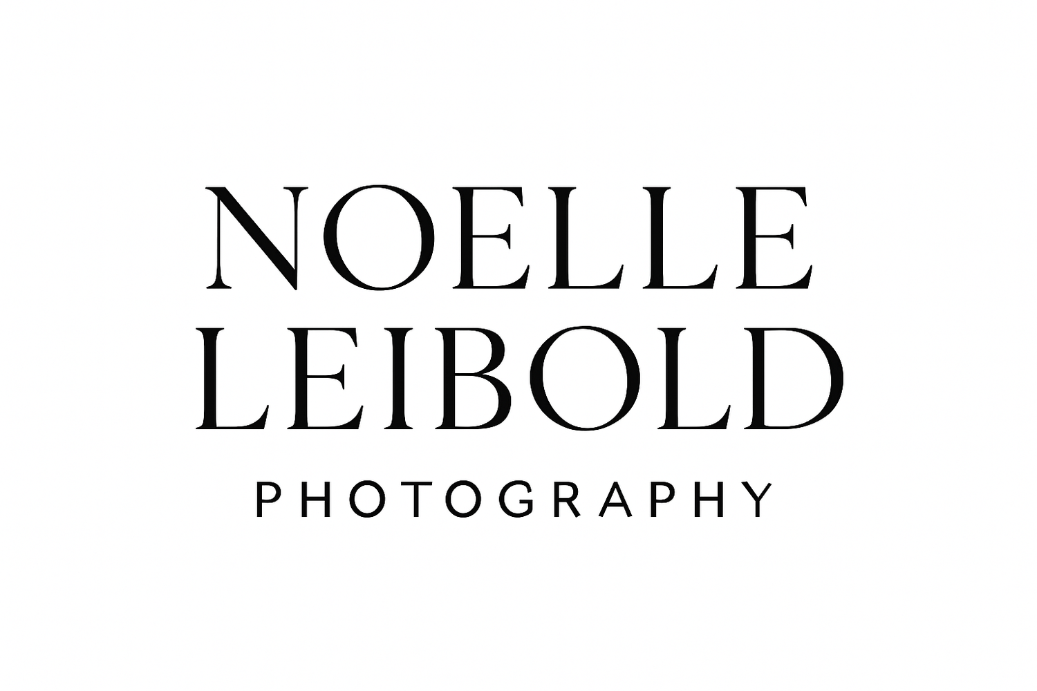 Professional photography studio logo in elegant black text.