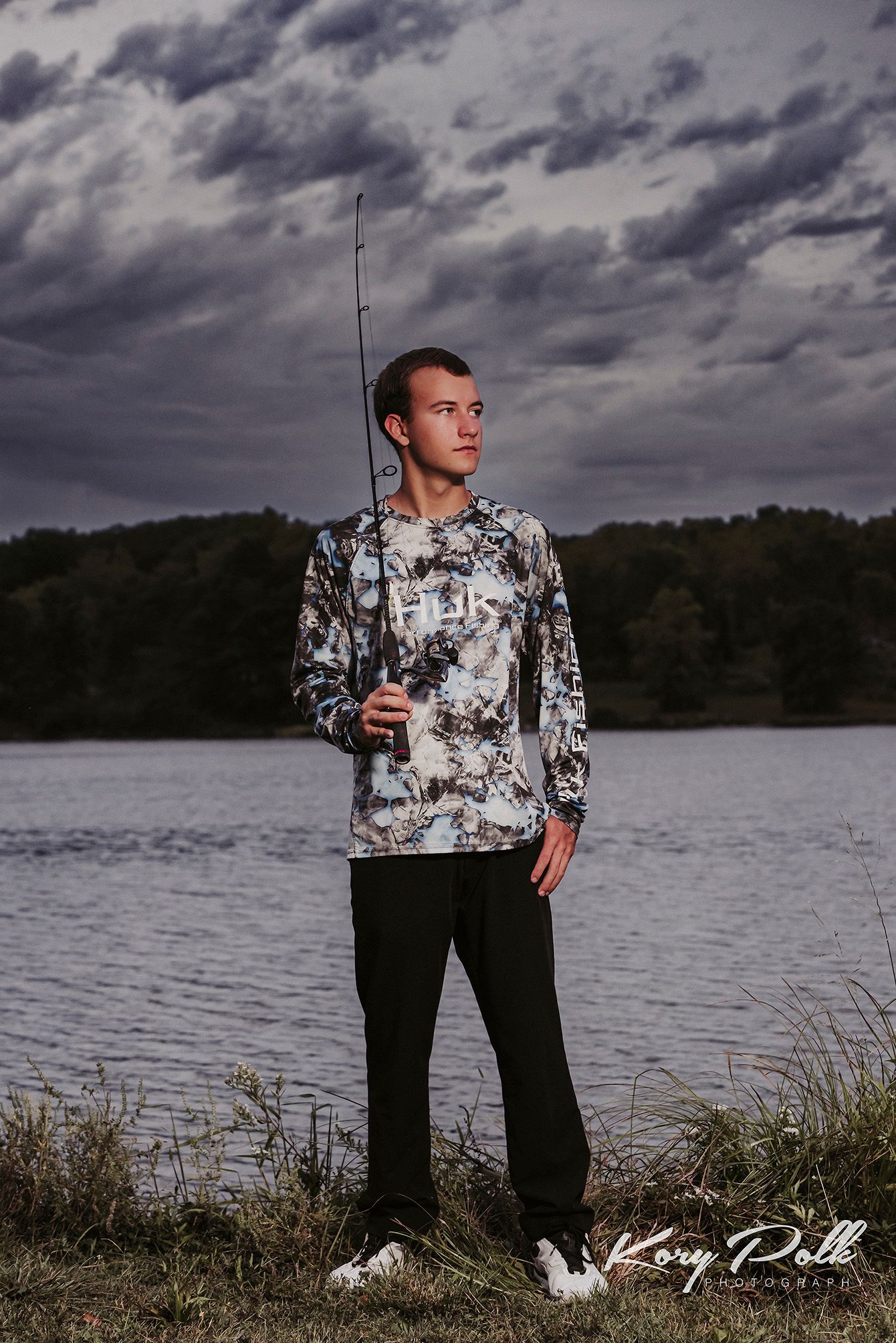 easter lake senior photos, dramatic fishing lighting, Iowa Senior portrait photographer, Des Moines Senior Portrait Photographer