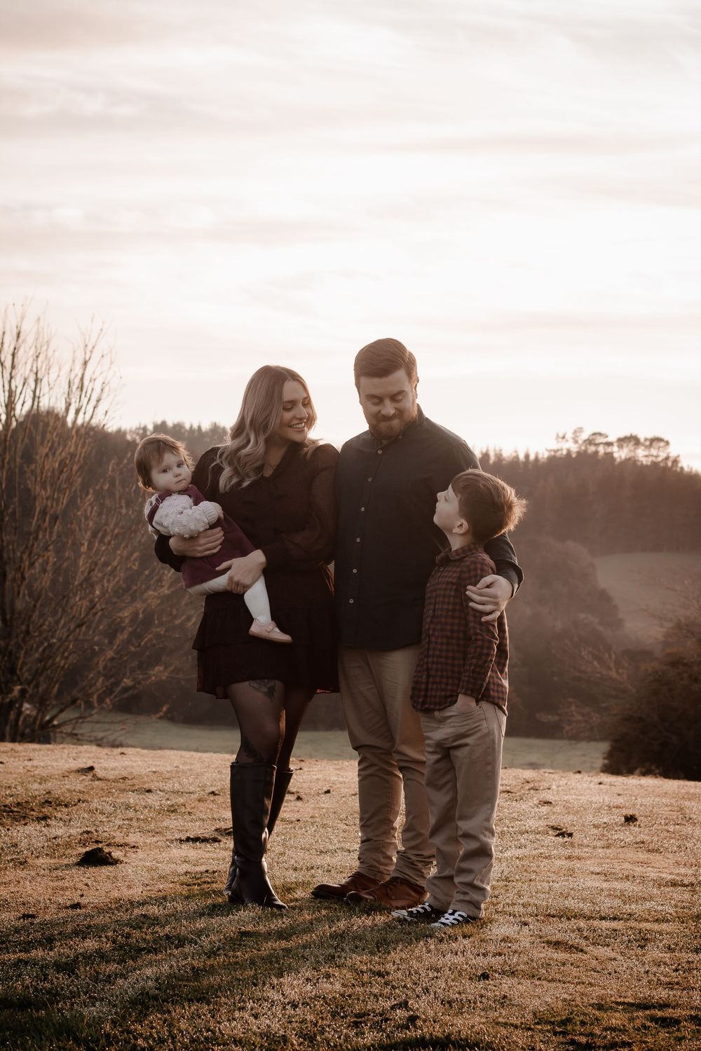 Caring family moment