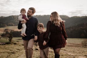 Happy children family photo session