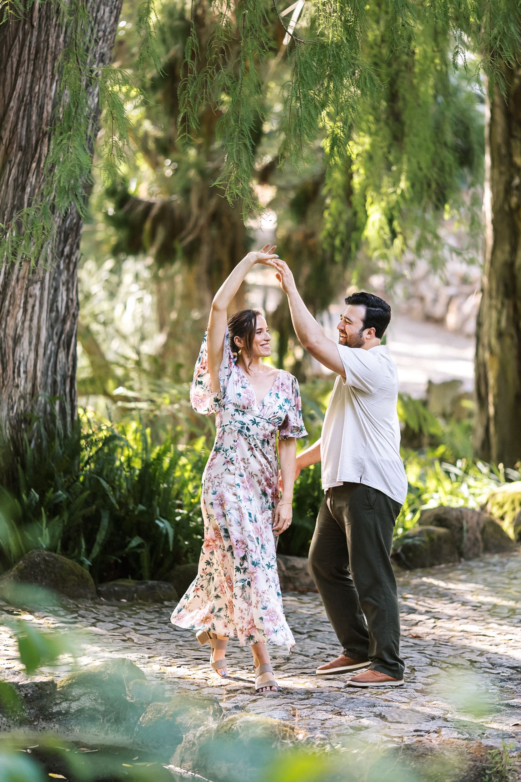 Engagement session in romantic gardens of Palácio de Monserrate Portugal