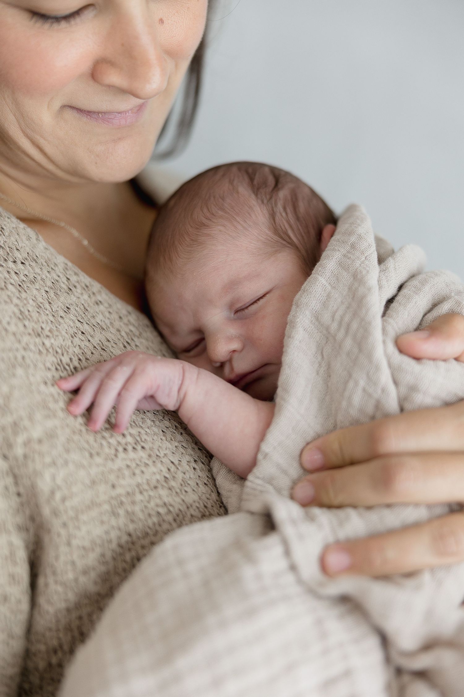 Newborn family photos in California with soft natural light