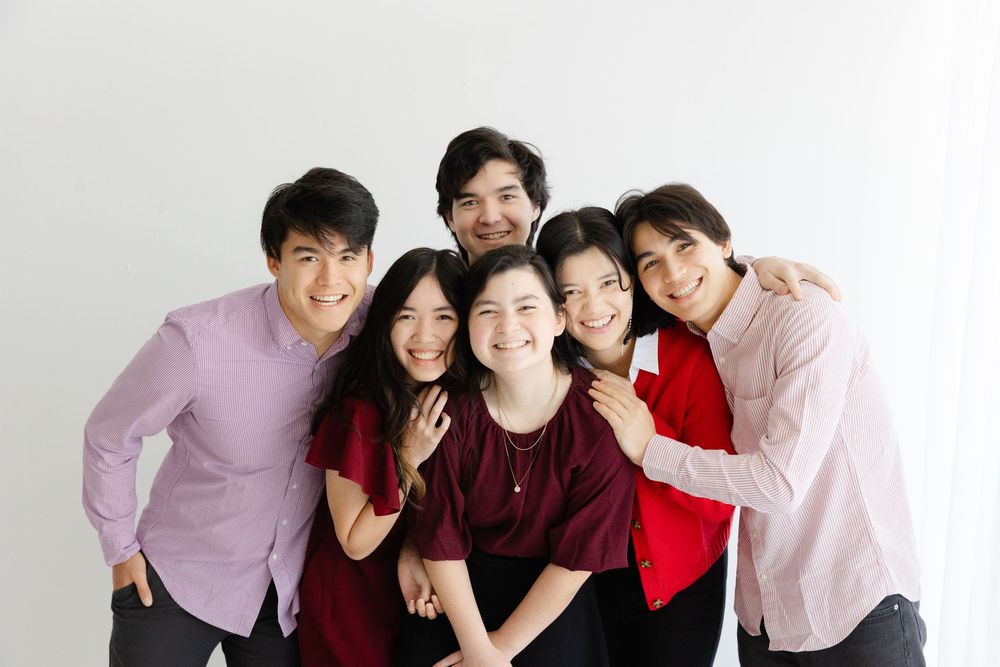 Family in the studio for Holiday Mini Sessions in CT.