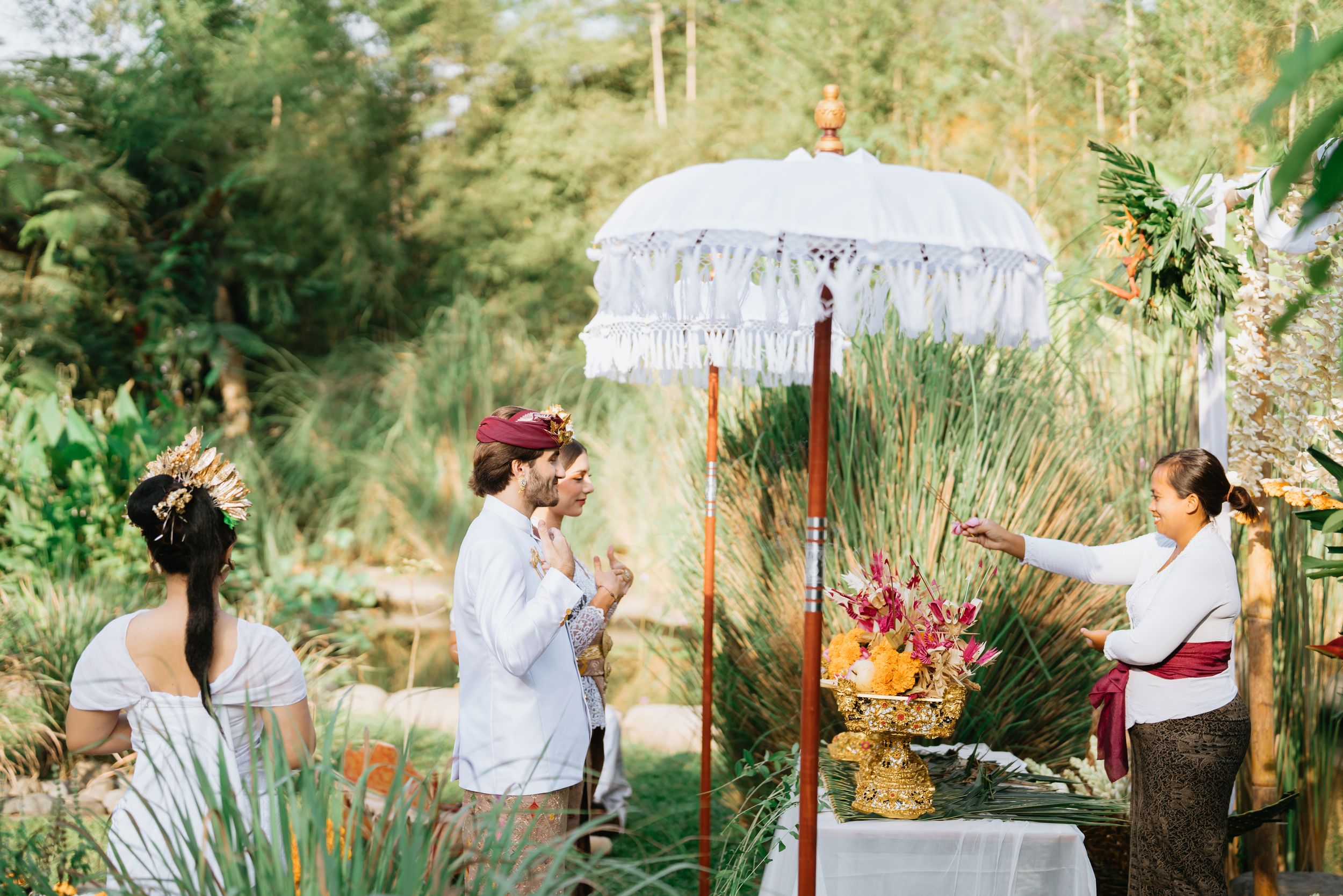 Professional wedding photography for a Balinese ceremony at Kappa Senses Ubud.