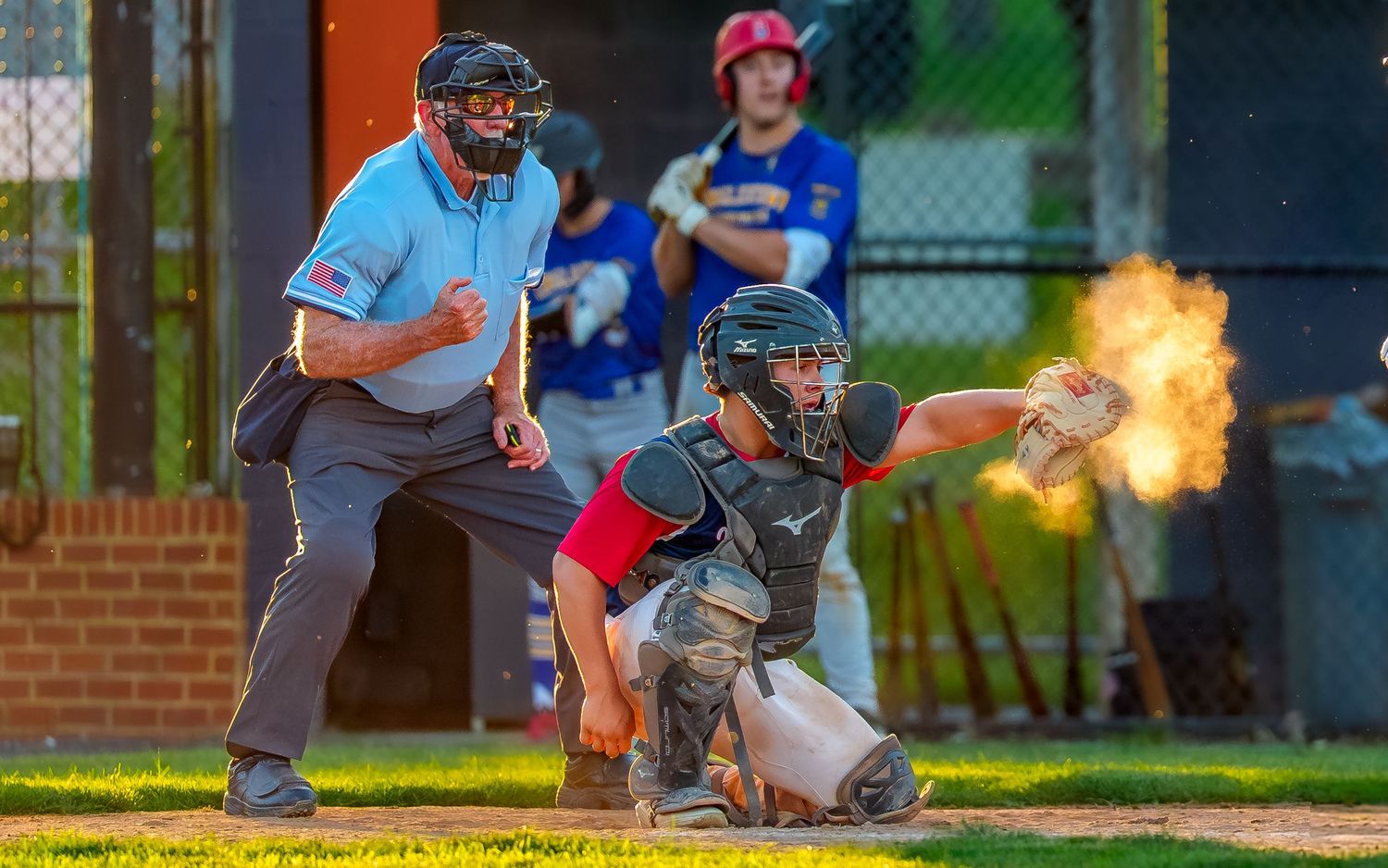 Cole Umberger catching, Hershey Legion Little League baseball, Hershey PA—action photo by SportsFox Photography