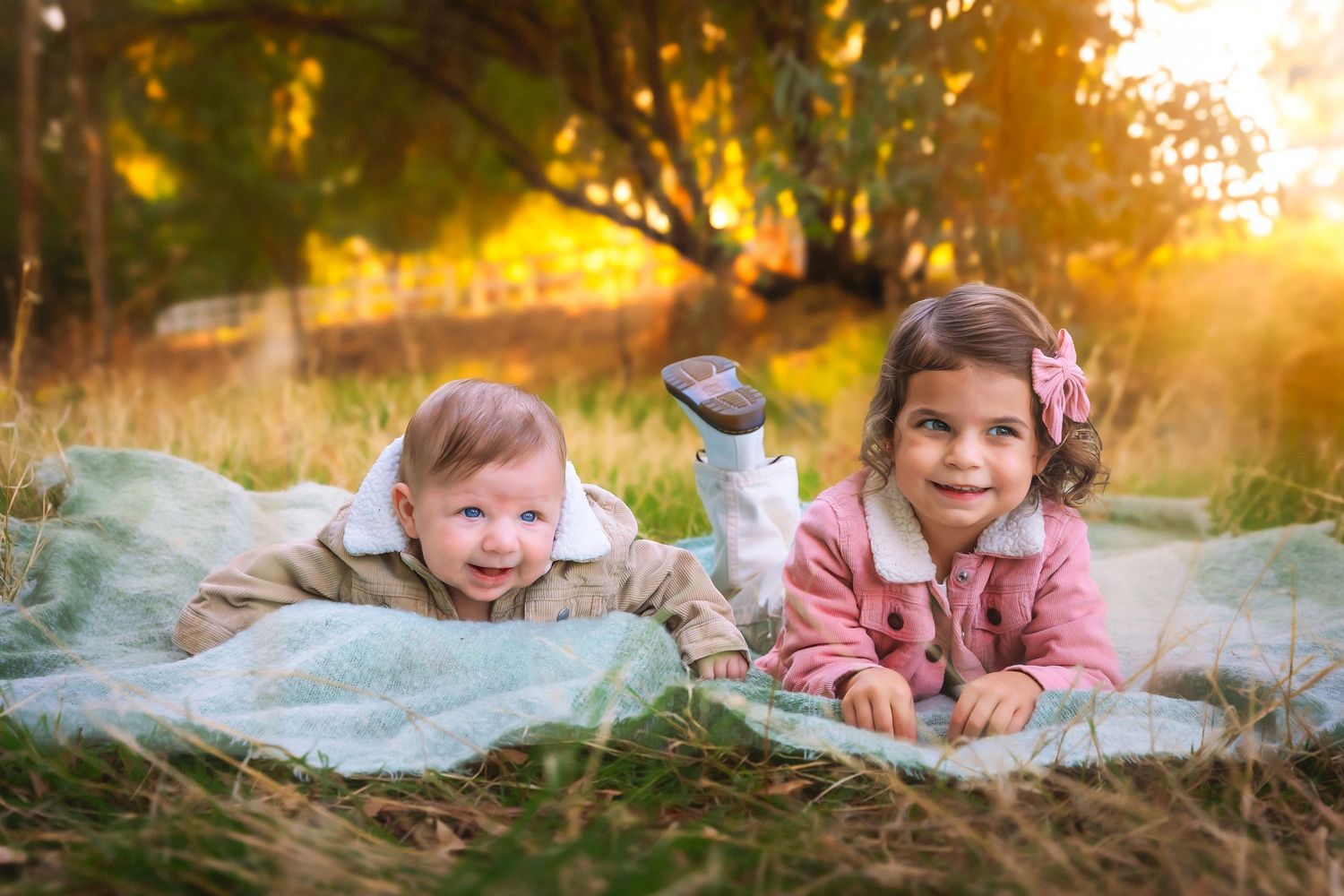 Candid fall family photography session in Sanger, CA featuring warm, vibrant colors and authentic emotion.